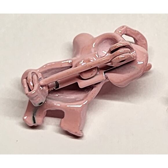 Vintage Gerry's Pink Elephant Pin Set Blue Rhinestone Eyes on Original Card - Picture 7 of 7